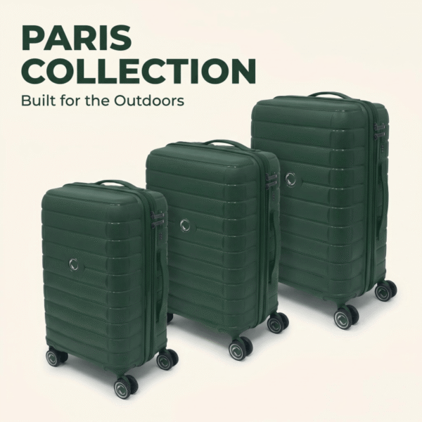 NOMBERONE Paris Collection 100% Polypropylene Hard Shell Suitcase with 360° Spinner Wheels, 20/24/28 Inch Lightweight Carry On Travel Luggage