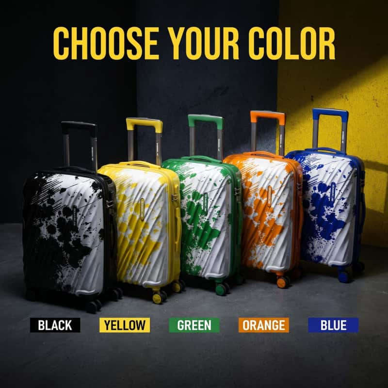 02_多色图_全系配色_副本 NOMBERONE Ink Splash Graffiti Hard Shell Luggage, ABS+PC Scratch Resistant Rolling Suitcase with TSA Lock & Silent 360° Spinner Wheels, 21/25/29 Inch Carry On & Checked Street Style Travel Luggage
