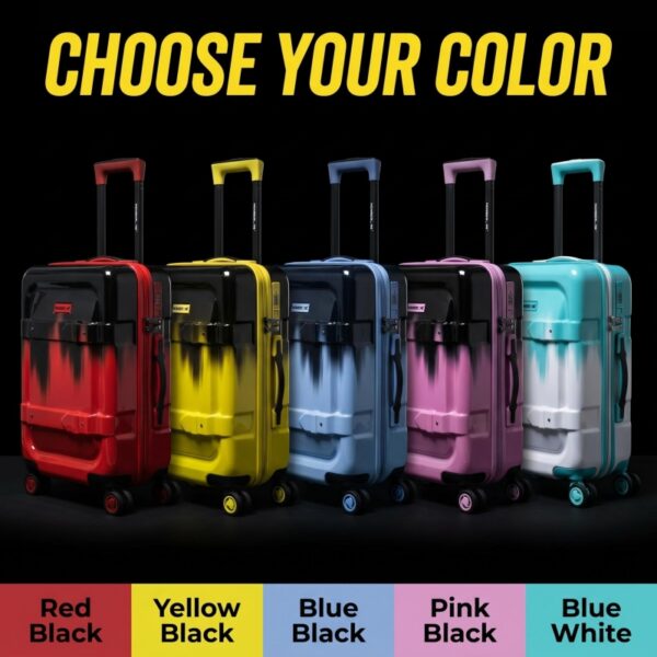 NOMBERONE Ink Splash Gradient Hard Shell Luggage, ABS+PC Lightweight Rolling Suitcase with TSA Lock & Silent 360° Spinner Wheels, 20/24/28 Inch Carry On Checked Travel Luggage