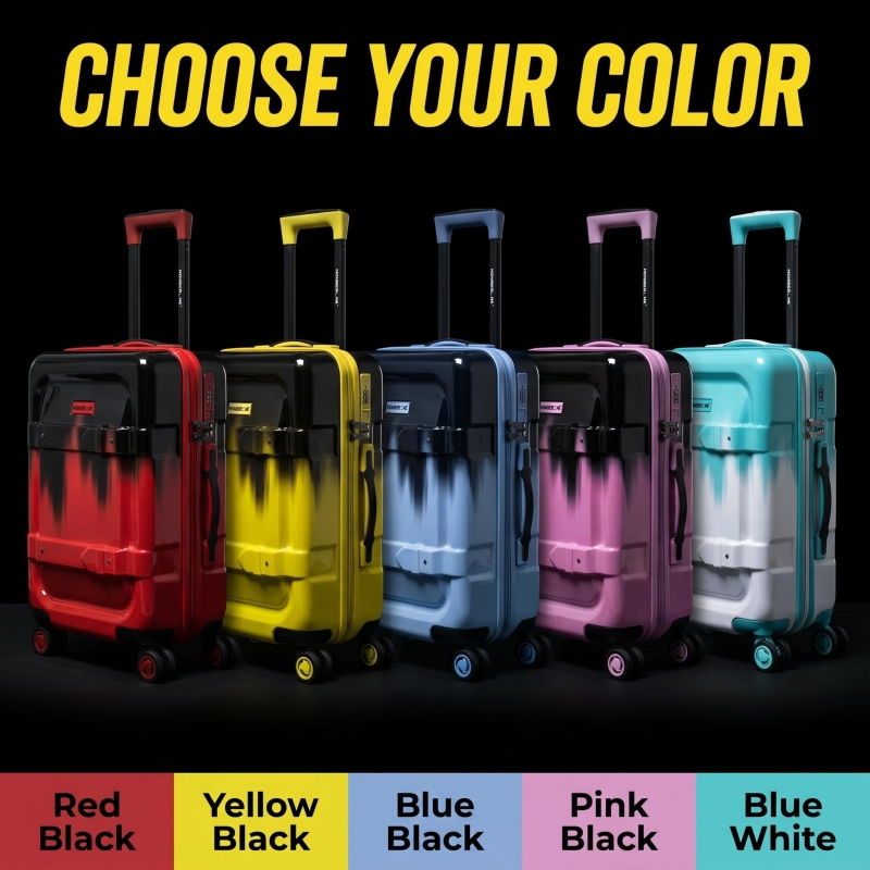NOMBERONE Ink Splash Gradient Hard Shell Luggage, ABS+PC Lightweight Rolling Suitcase with TSA Lock & Silent 360° Spinner Wheels, 20/24/28 Inch Carry On Checked Travel Luggage