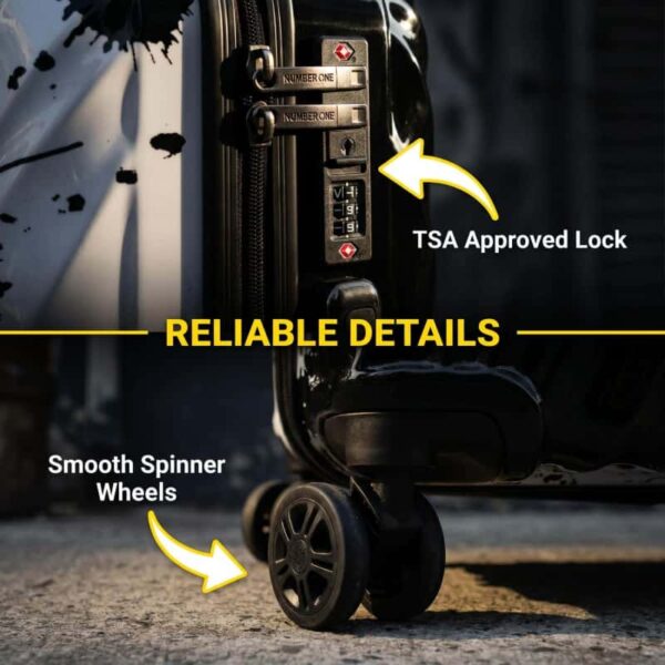 05_细节图_品质细节_副本 NOMBERONE Ink Splash Graffiti Hard Shell Luggage, ABS+PC Scratch Resistant Rolling Suitcase with TSA Lock & Silent 360° Spinner Wheels, 21/25/29 Inch Carry On & Checked Street Style Travel Luggage