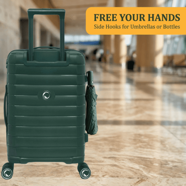 NOMBERONE Paris Collection 100% Polypropylene Hard Shell Suitcase with 360° Spinner Wheels, 20/24/28 Inch Lightweight Carry On Travel Luggage