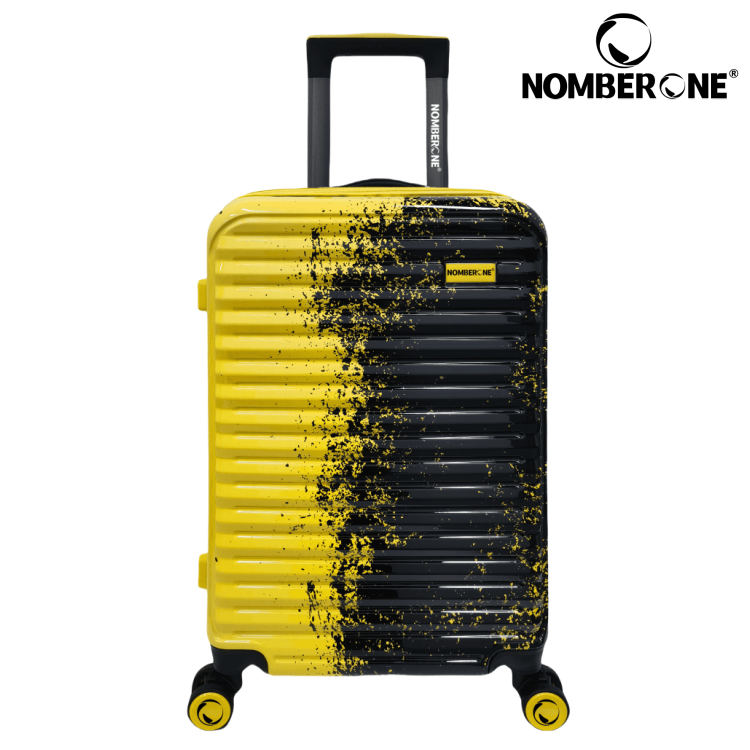 NOMBERONE Splash Ink Gradient Hard Shell Luggage, ABS+PC Lightweight Spinner Rolling Suitcase with TSA Lock, 20/24/28 Inch Carry On Travel Luggage