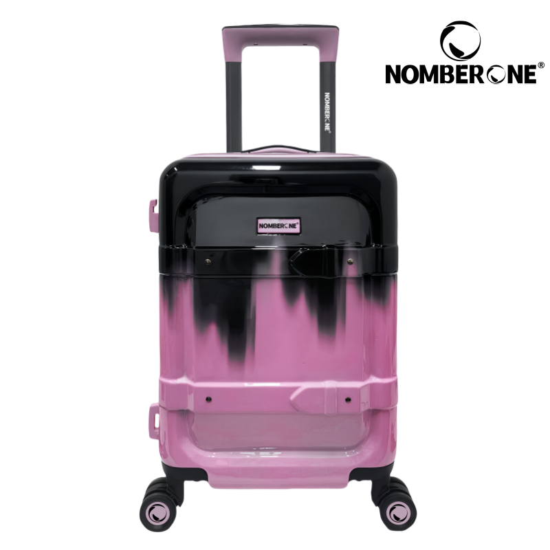 NOMBERONE Ink Splash Gradient Hard Shell Luggage, ABS+PC Lightweight Rolling Suitcase with TSA Lock & Silent 360° Spinner Wheels, 20/24/28 Inch Carry On Checked Travel Luggage