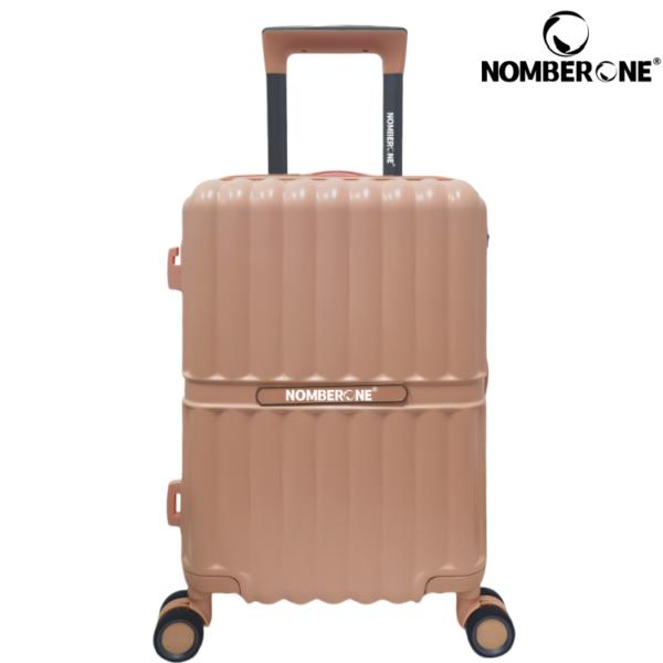 NOMBERONE 100% ABS Hard Shell Luggage, Heavy Duty Thick Iron Trolley Suitcase with Silent 360° Spinner Wheels, Multi Compartment Organized Interior, 20/24/28 Inch Carry On & Checked Rolling Travel Luggage, 6 Fashion Color Options