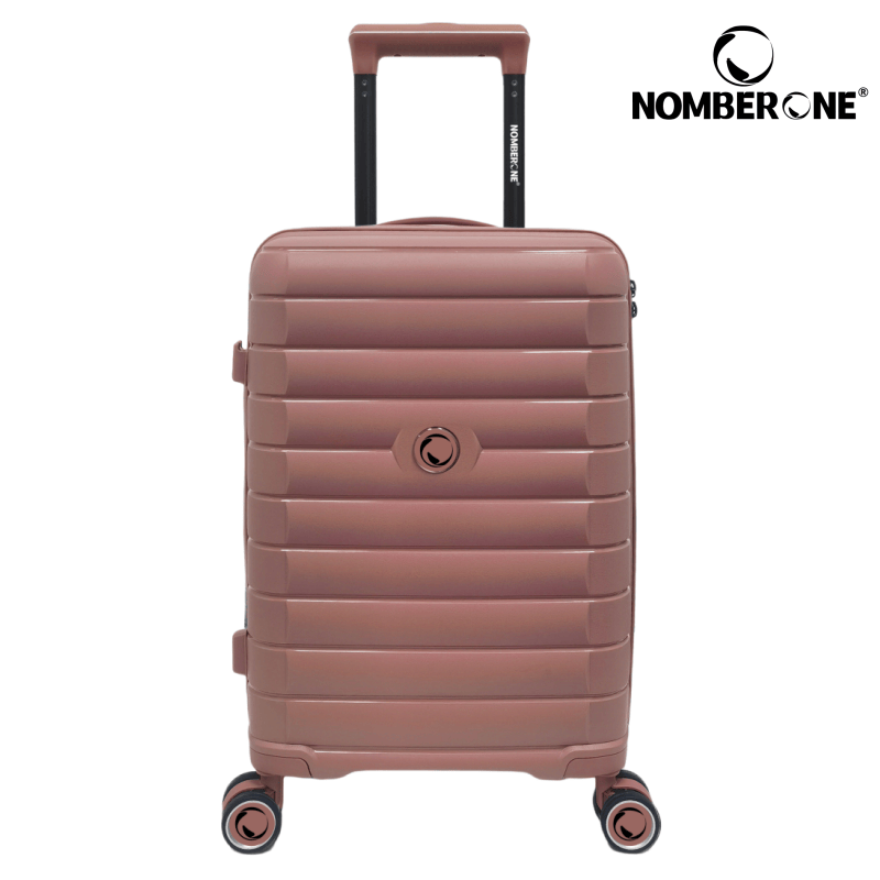 NOMBERONE Paris Collection 100% Polypropylene Hard Shell Suitcase with 360° Spinner Wheels, 20/24/28 Inch Lightweight Carry On Travel Luggage