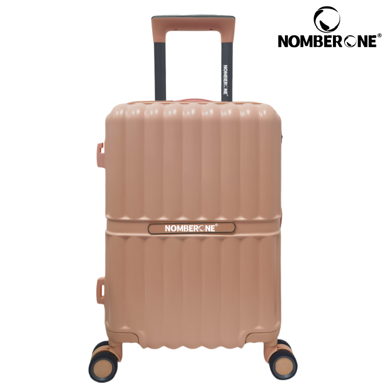 NOMBERONE 100% ABS Hard Shell Luggage, Heavy Duty Thick Iron Trolley Suitcase with Silent 360° Spinner Wheels, Multi Compartment Organized Interior, 20/24/28 Inch Carry On & Checked Rolling Travel Luggage, 6 Fashion Color Options