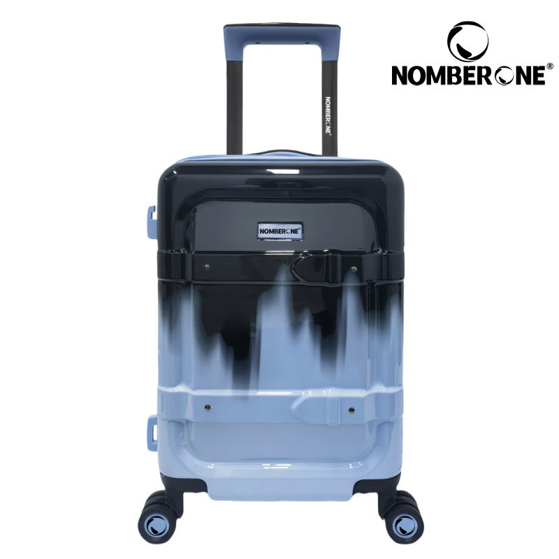 NOMBERONE Ink Splash Gradient Hard Shell Luggage, ABS+PC Lightweight Rolling Suitcase with TSA Lock & Silent 360° Spinner Wheels, 20/24/28 Inch Carry On Checked Travel Luggage