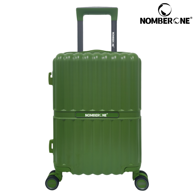 NOMBERONE ABS Luggage Sets 3 Piece 20 24 28 Inch Hard Shell Carry On Checked Spinner Suitcase with Iron Trolley System Multi Compartments