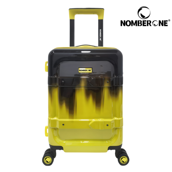 NOMBERONE Ink Splash Gradient Hard Shell Luggage, ABS+PC Lightweight Rolling Suitcase with TSA Lock & Silent 360° Spinner Wheels, 20/24/28 Inch Carry On Checked Travel Luggage