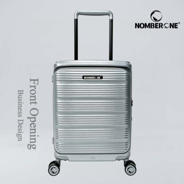 01_主图_品牌主视觉_副本_副本 NOMBERONE Front Opening PC Business Luggage, Expandable Hard Shell Rolling Suitcase with TSA Lock & Silent 360° Spinner Wheels, 20/25/29 Inch Carry On Checked Travel Luggage
