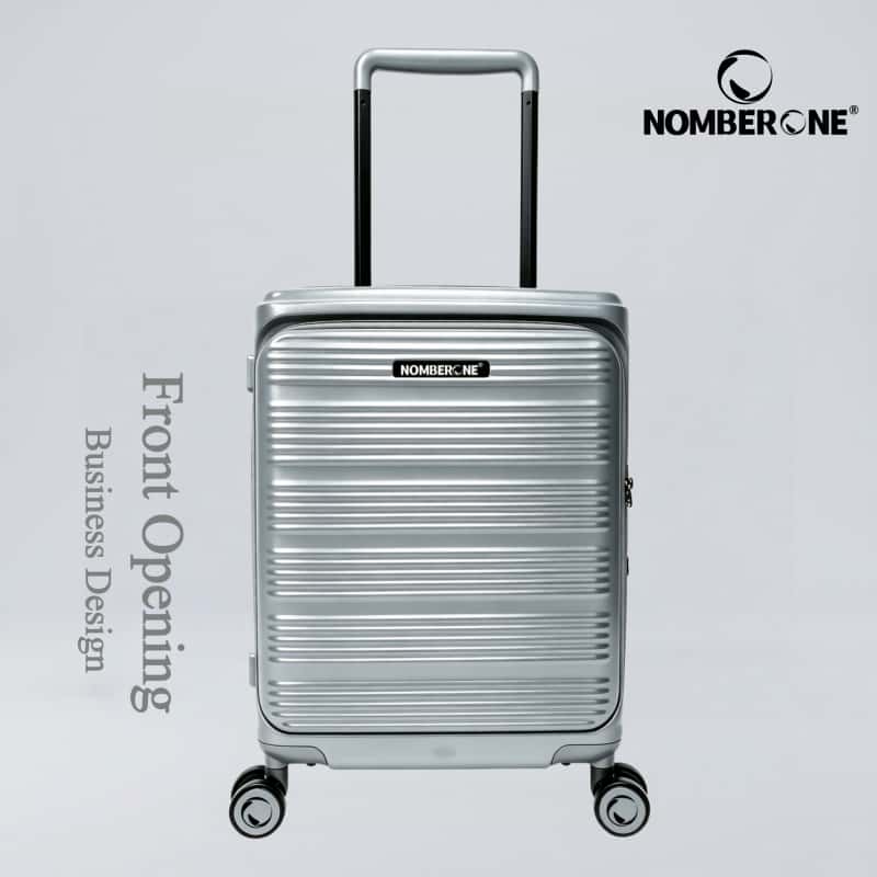 NOMBERONE Front Opening PC Business Luggage, Expandable Hard Shell Rolling Suitcase with TSA Lock & Silent 360° Spinner Wheels, 20/25/29 Inch Carry On Checked Travel Luggage