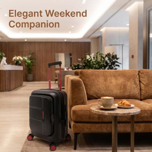 NOMBERONE Front Opening Laptop Compartment Luggage, 100% Pure PC Hard Shell Business Rolling Suitcase with Silent 360° Spinner Wheels, 20/25/29 Inch Carry On & Checked Travel Luggage