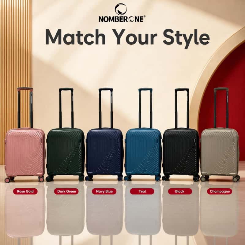 NOMBERONE 4‑Piece Hard Shell Luggage Set, Expandable PP Suitcase with TSA Lock & Silent Spinner Wheels, Travel Luggage 14/20/24/28 Inch