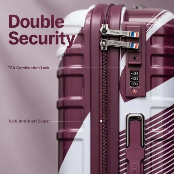 NOMBERONE Splash Ink Printed Luggage Set, ABS+PC Hard Shell Suitcase with TSA Lock, Brake Silent Spinner Wheels, 20/24/28 Inch Travel Carry On Luggage