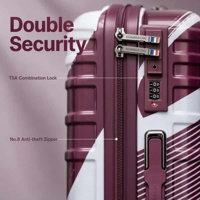 NOMBERONE Splash Ink Printed Luggage Set, ABS+PC Hard Shell Suitcase with TSA Lock, Brake Silent Spinner Wheels, 20/24/28 Inch Travel Carry On Luggage