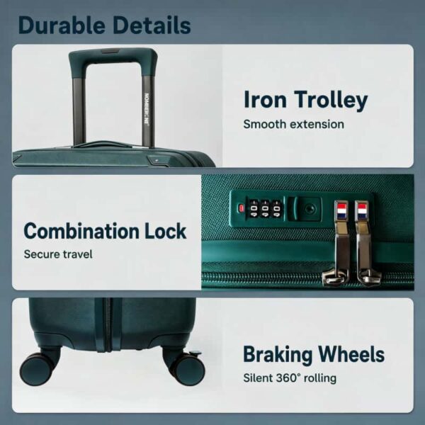 OMBERONE 12‑Piece SKD Hard Shell Luggage Set, 4 Stylish Textured Designs, Multi‑Size Spinner Suitcase Collection with Reinforced Corner & Combination Lock