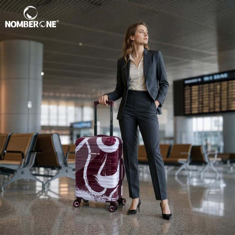 NOMBERONE Splash Ink Printed Luggage Set, ABS+PC Hard Shell Suitcase with TSA Lock, Brake Silent Spinner Wheels, 20/24/28 Inch Travel Carry On Luggage