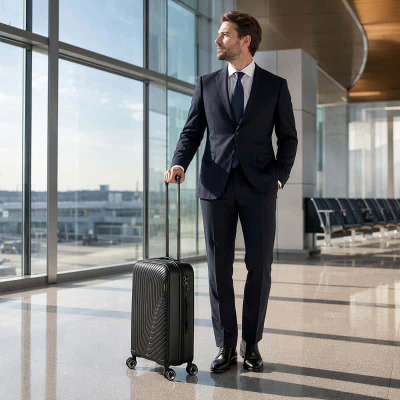 NOMBERONE 4‑Piece Hard Shell Luggage Set, Expandable PP Suitcase with TSA Lock & Silent Spinner Wheels, Travel Luggage 14/20/24/28 Inch