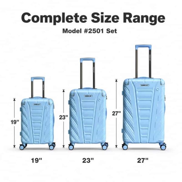 06_尺寸图_套装规格标注_副本 NOMBERONE 12‑Piece SKD Hard Shell Luggage Set, 4 Models,Durable ABS Suitcase with Brake Wheels, Protective Corner Guards, Built‑in Combination Lock, Easy‑to‑Assemble for Wholesale