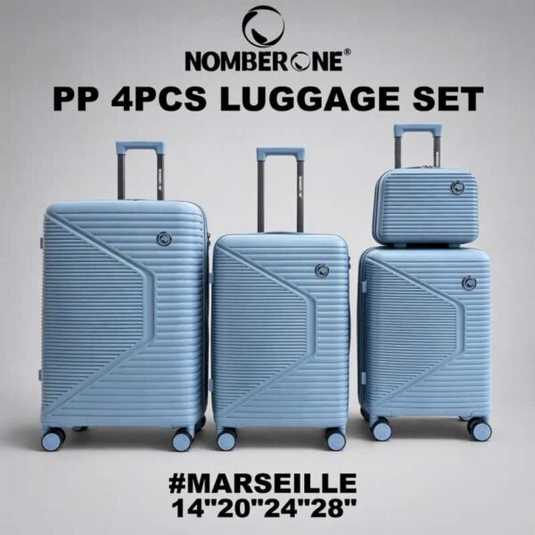 01_主图_全家福展示_副本 Marseille 4-Piece PP Hardside Luggage Set 14/20/24/28 inch