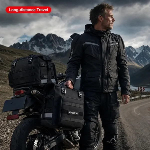 996-06-motor life Motorcycle Tail Side Bag 20-40L Waterproof Seat Bag
